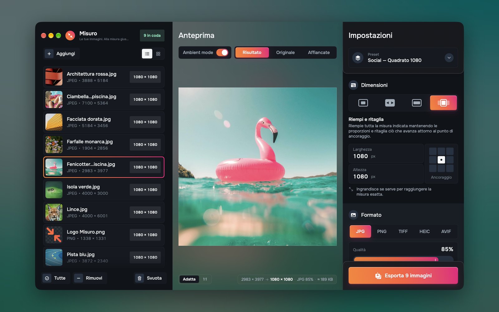 Preset pronti, o i tuoi